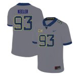 Men's West Virginia Mountaineers NCAA #93 Caydan Keeler Gray Authentic Nike Stitched College Football Jersey QF15Z70MS